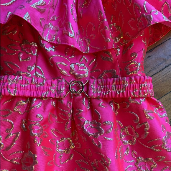Lilly Pulitzer Shannje Dress Hot Pink and Gold size: 8 - Picture 4 of 9